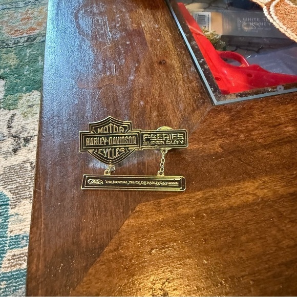 Vintage Harley-Davidson Gold and Black Pin